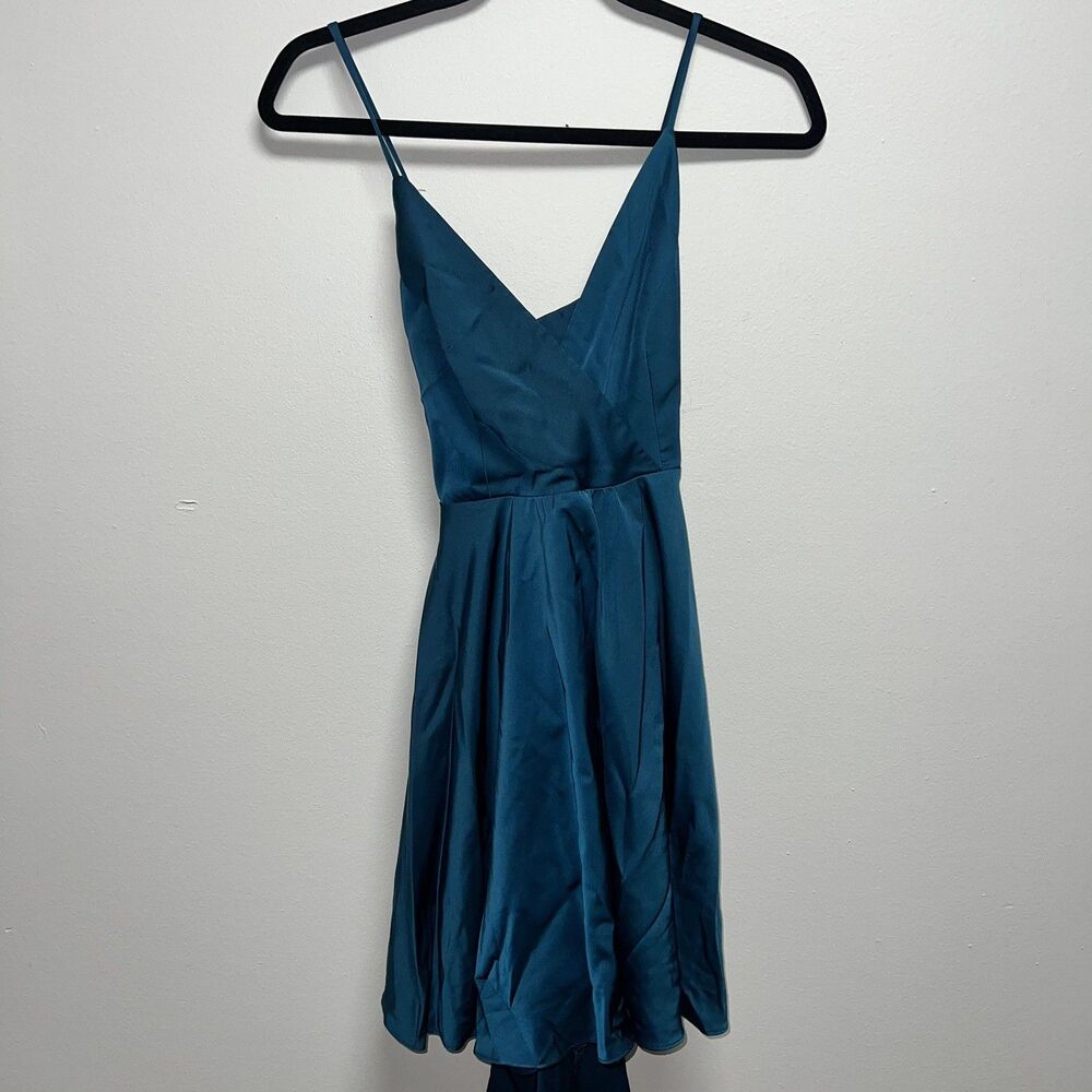 Lulus Dress Womens Small Fit and Flare Sleeveless V Neck Party Cocktail Mini